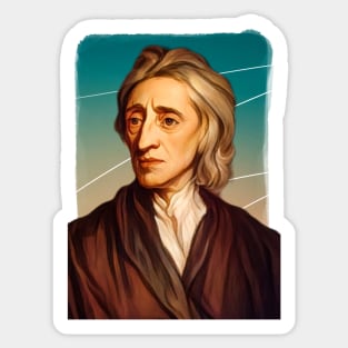 English Philosopher John Locke illustration Sticker